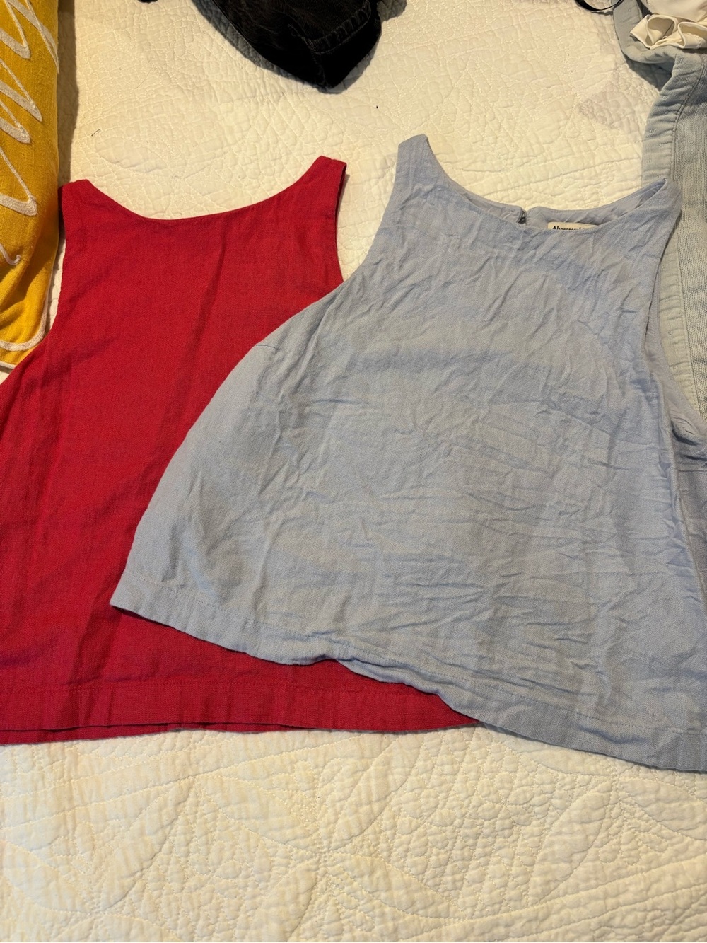 Abercrombie & Fitch Light Blue and Hot Pink Halter Tank Top